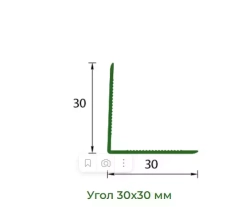 Угол ПВХ "Деконика" 001-0 Белый Глянцевый 30х30х2700 мм