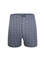 Клетчатые трусы-шорты из хлопка (Размер: L) (Цвет: синий)