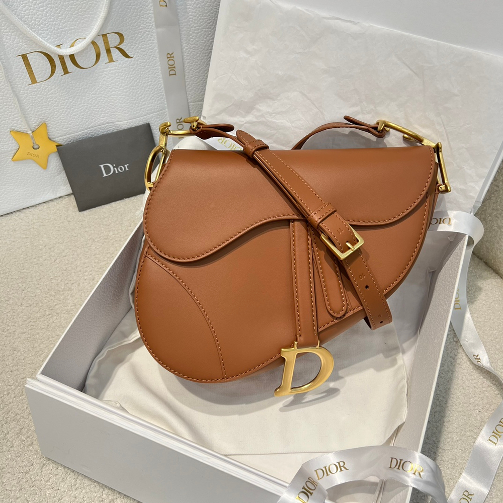 Christian Dior Medium Soft Saddle Bag with Strap