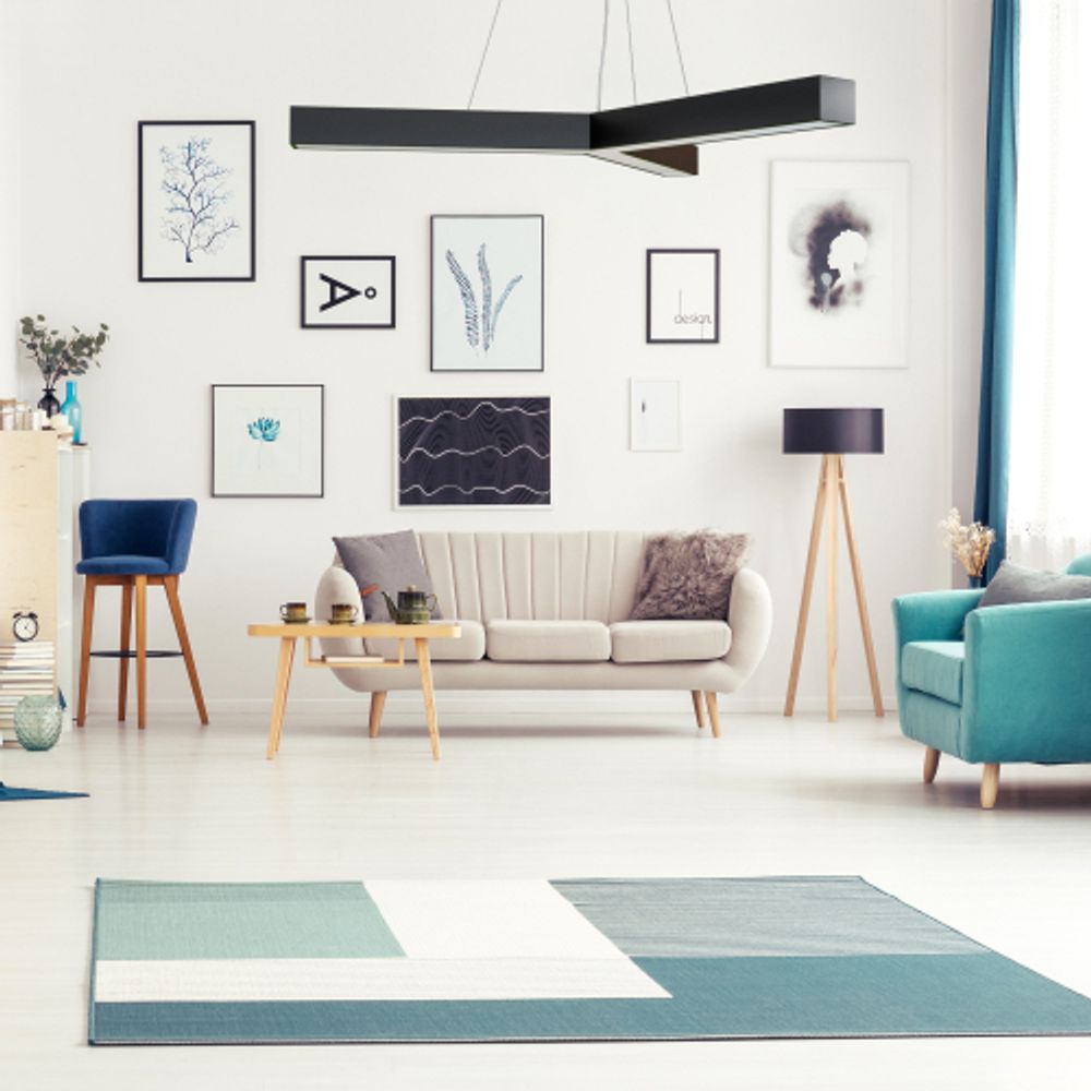 Светильник LED ЭРА Geometria SPO-143-B-40K-056 Igrek 56Вт 4000К 4500Лм IP40 900*900*80 черный подвесной