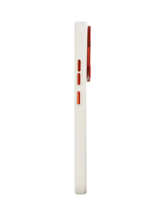 Защитный чехол для Xiaomi 17 Pro c MagSafe белый с красной рамкой (White-Red)