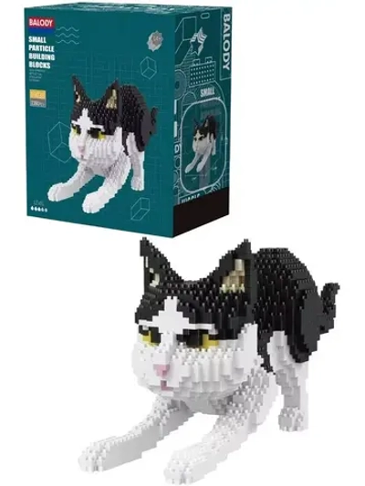 Конструктор мини блоки 3D Потягивание кошечки 1390 деталей