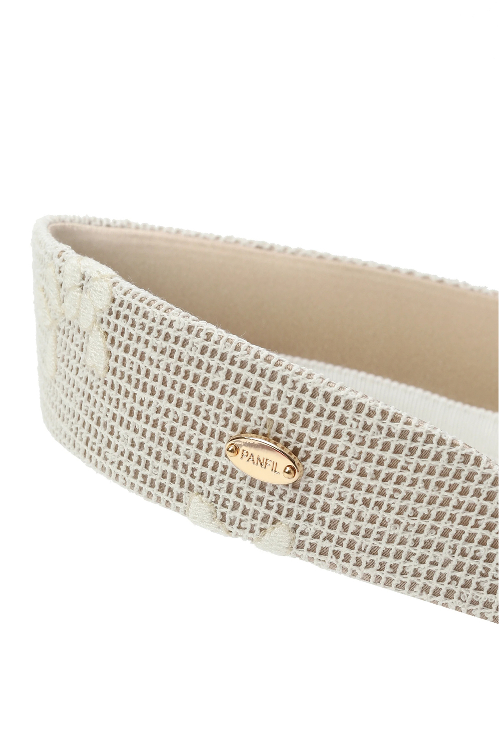 Кокошник бежевый с гипюром