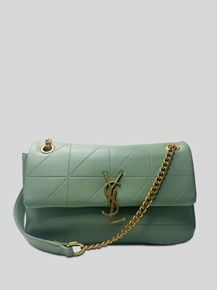 Сумка-месседжер Yves Saint Laurent мятная через плечо
