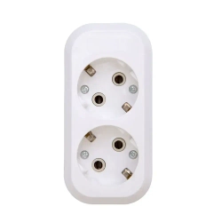 Колодка для удлинителя на 2 розетки, с заземлением 220В 16А