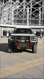 Силовые бампера с дугой и защитой картера для BYD Leopard 5 2024+ Леопард стальной бампер защита днища кенгурятник