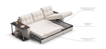 Угловой диван Атланта НПБ экокожа белый