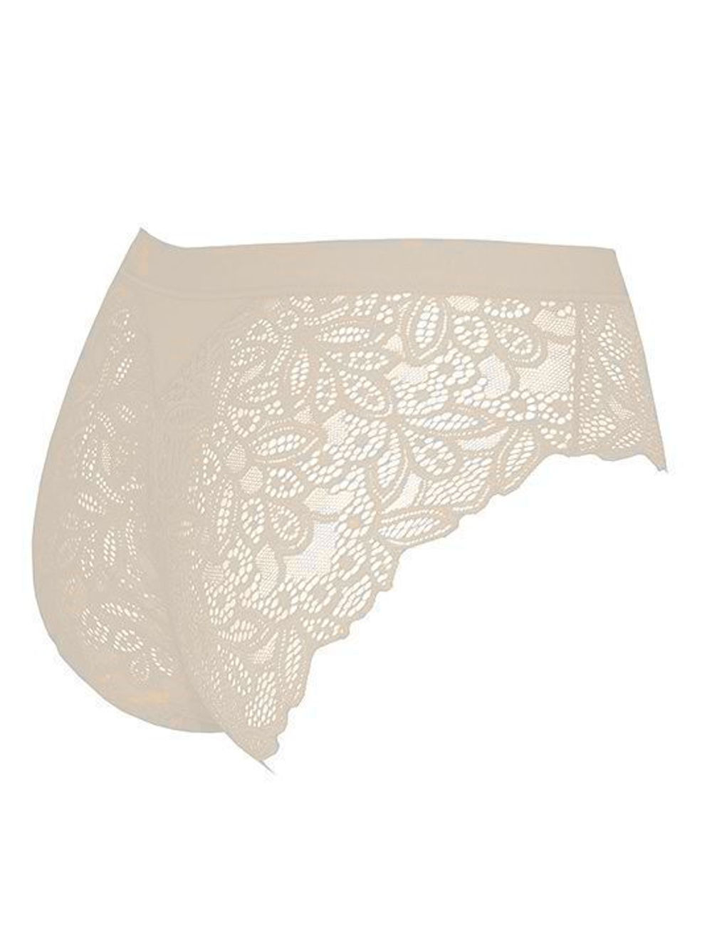 Трусики-слипы с кружевом Belle-Cotton (Размер: M) (Цвет: черный)