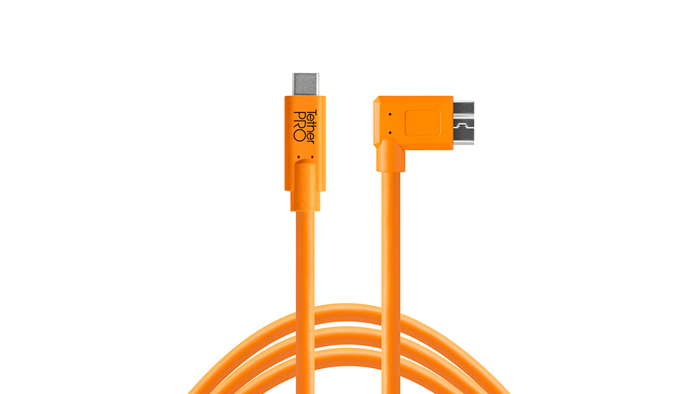 Tether Tools TetherPro USB-C to 3.0 Micro-B Right Angle 4.6m Orange