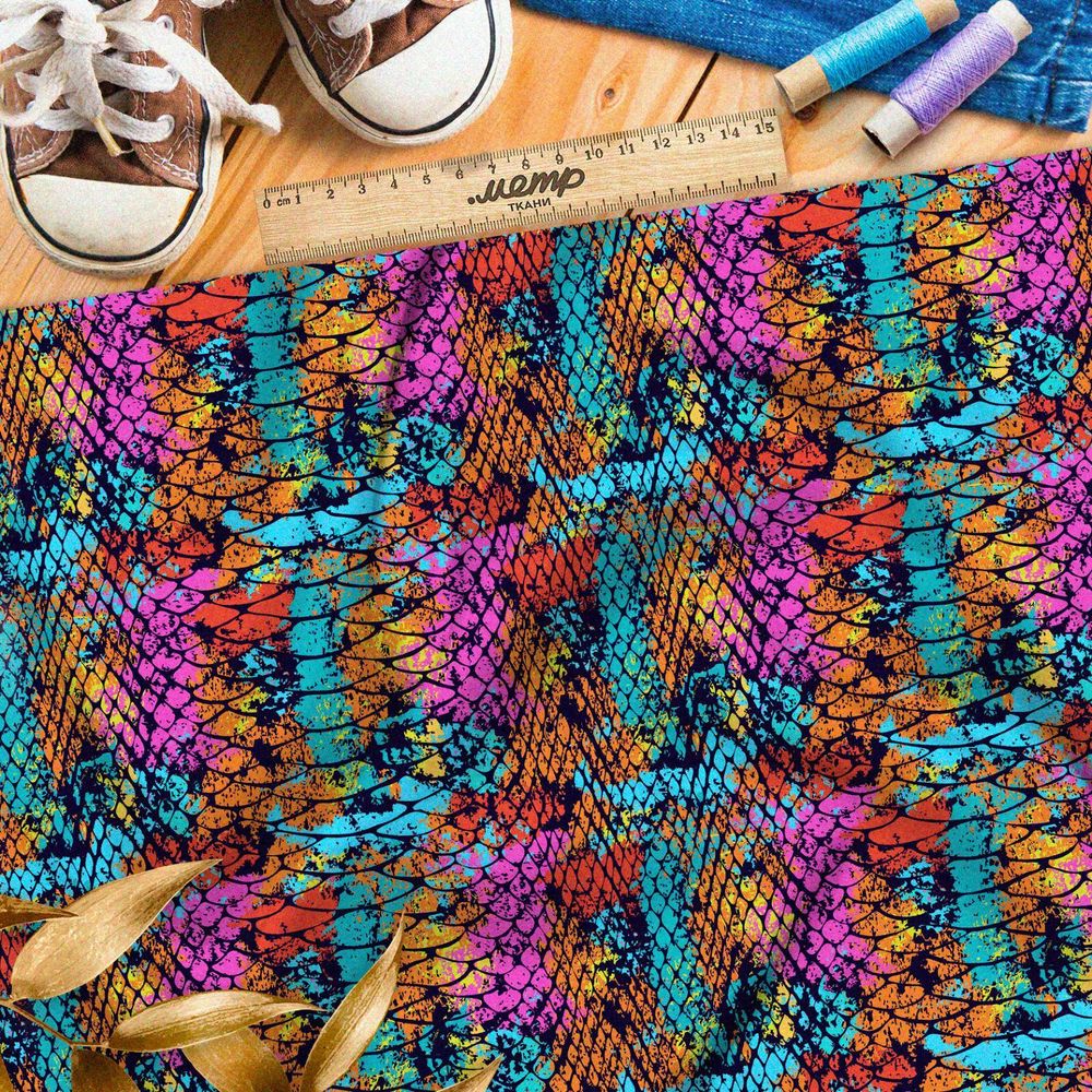 Ткань оксфорд 210 ядовитая чешуя змеи