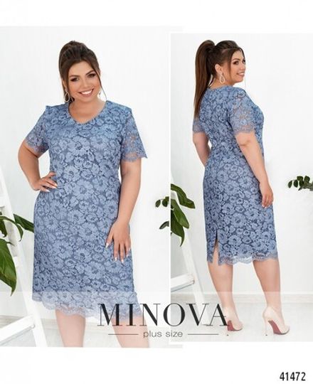 Платье 159-голубой Minova Фото 1