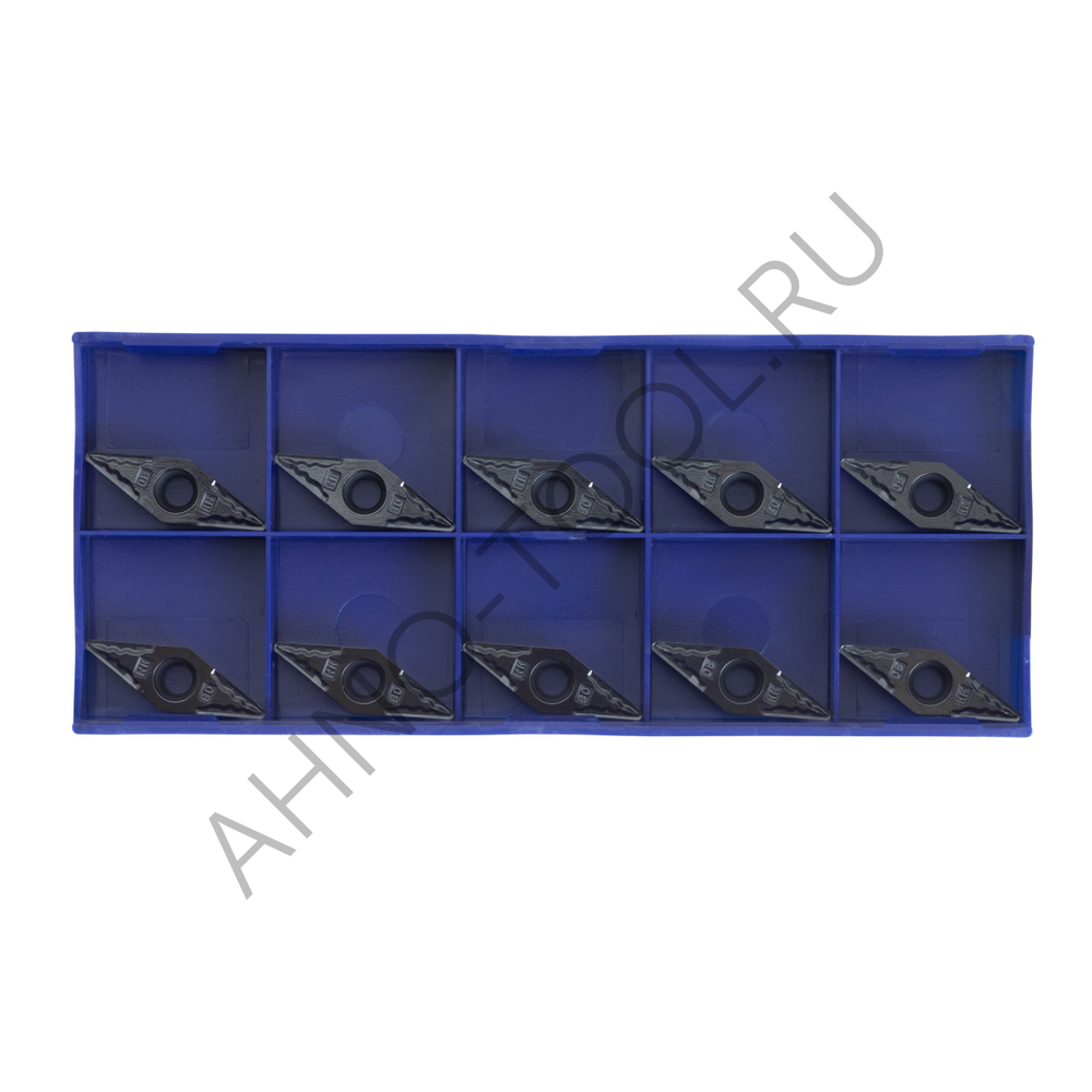 Пластина твердосплавная ISO VBMT160408-PSA ACP10B AHNO по стали, чистовая