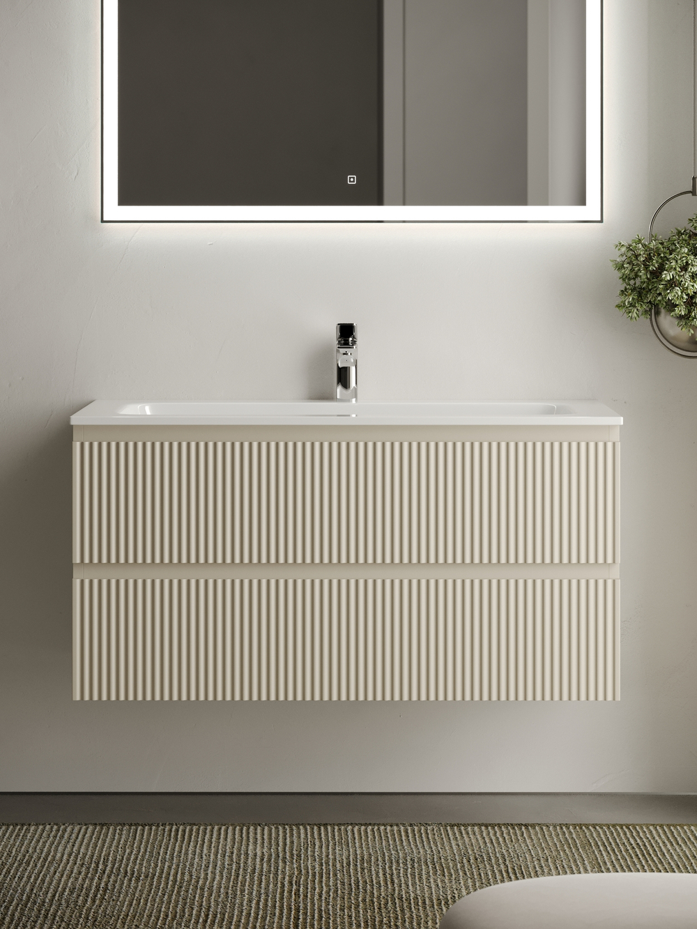 Тумба с раковиной Sancos Snob R 100 см SNR100CE beige soft
