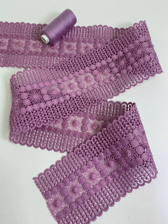 тесьма плетеная, розовый темный, 7,5см AF9189