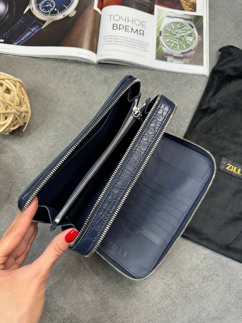 Клатч Zilli из кожи крокодила