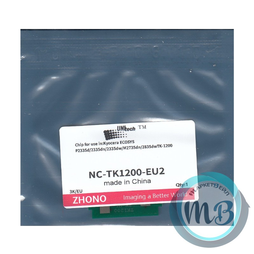 Чип UNItech для картриджа Kyocera TK-1200, ECOSYS P2335d/M2235dn/M2735dn/M2835dw (3K) Zhono