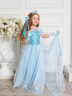 Платье принцессы Эльзы + шлейф