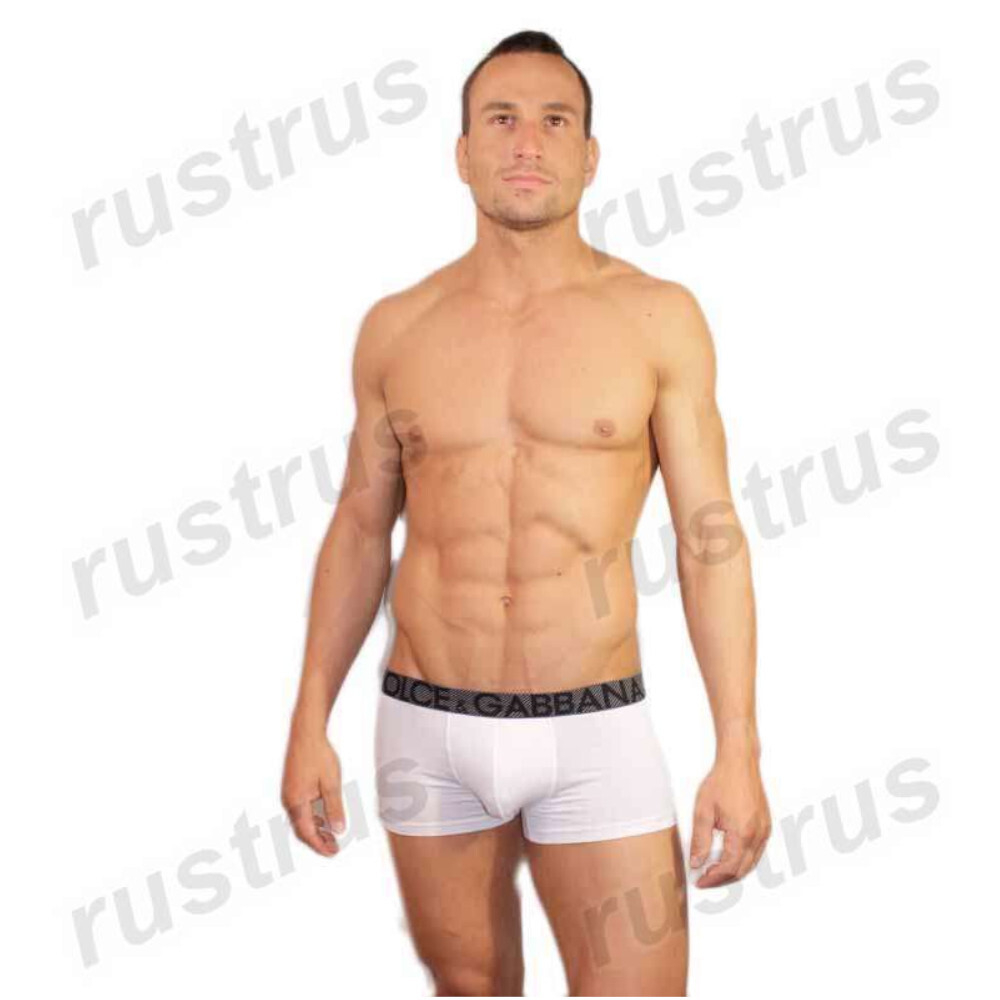 Мужские трусы боксеры белые Dolce&Gabbana
