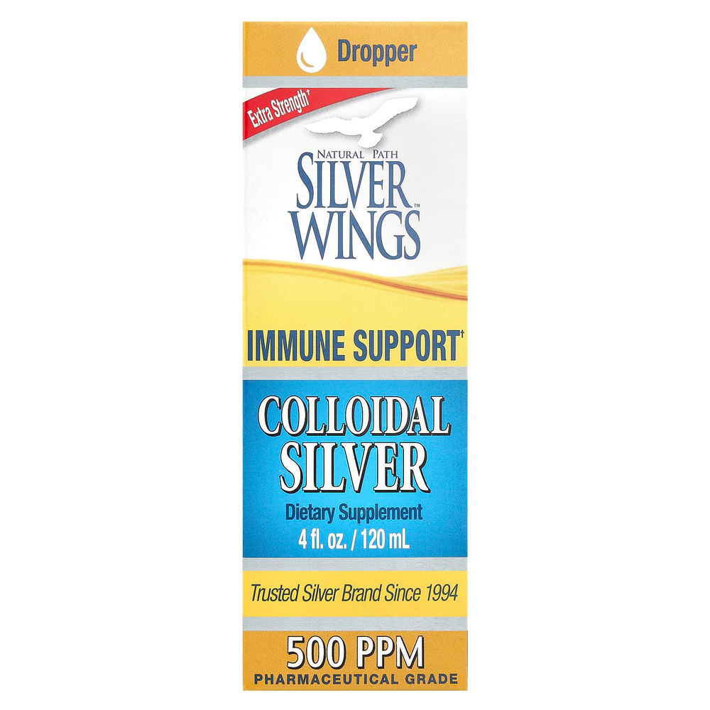 Natural Path Silver Wings, коллоидное серебро, 500 част./млн, 120 мл (4 жидк. унции)