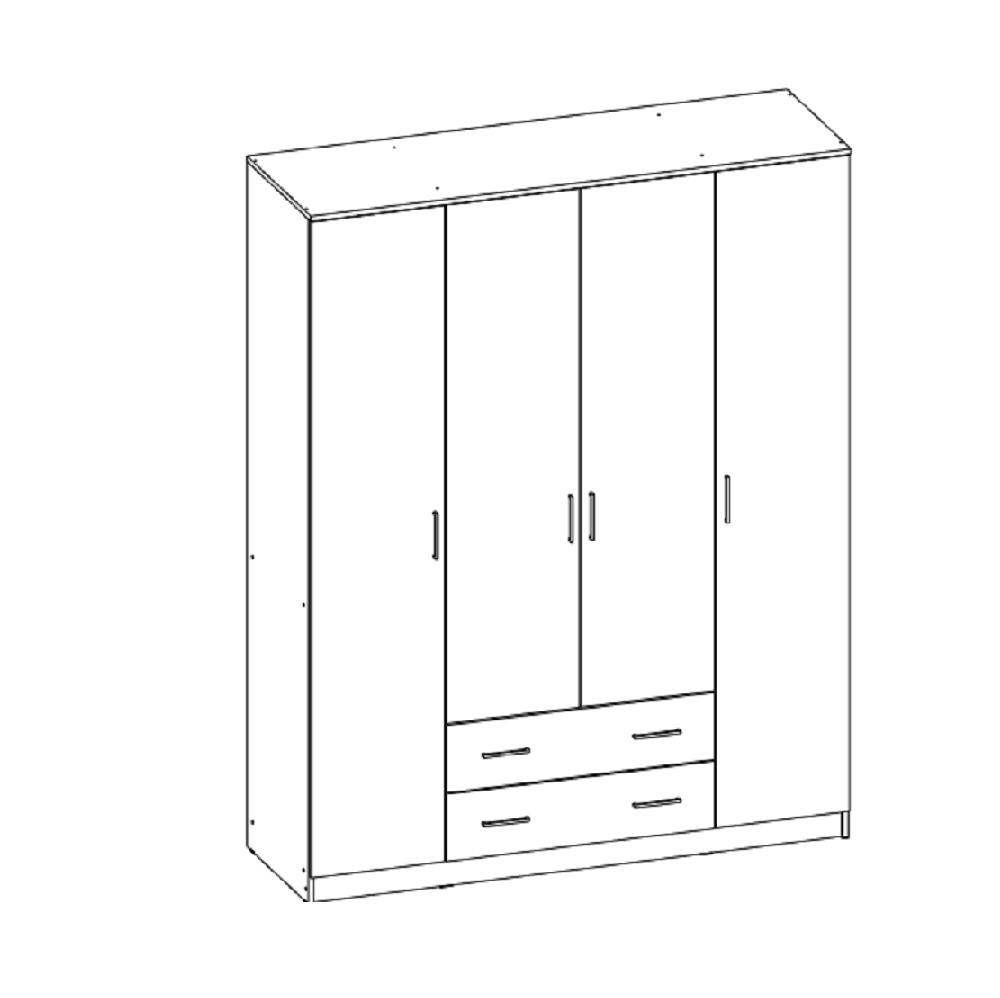 Шкаф для одежды ШК 1, ясень анкор светлый