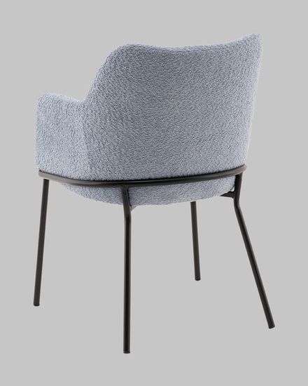 Стул с подлокотниками Орли new ткань букле синий