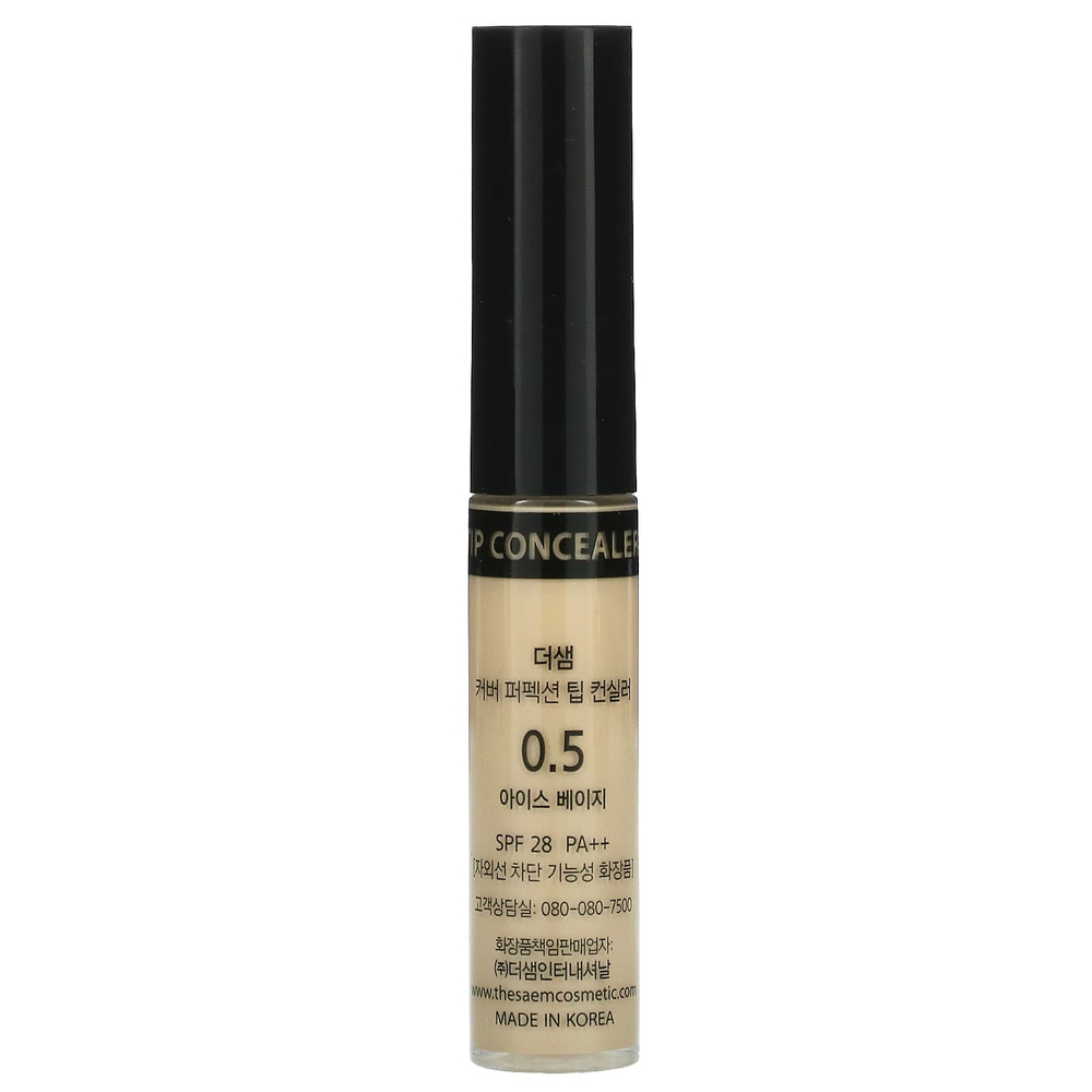 The Saem, Cover Perfection, консилер для кончиков волос, SPF 28 PA++, оттенок 0,5 холодный бежевый, 0,23 унции