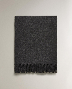 Zara Home плед из шерсти, серый, 140x190 см · 6306/004