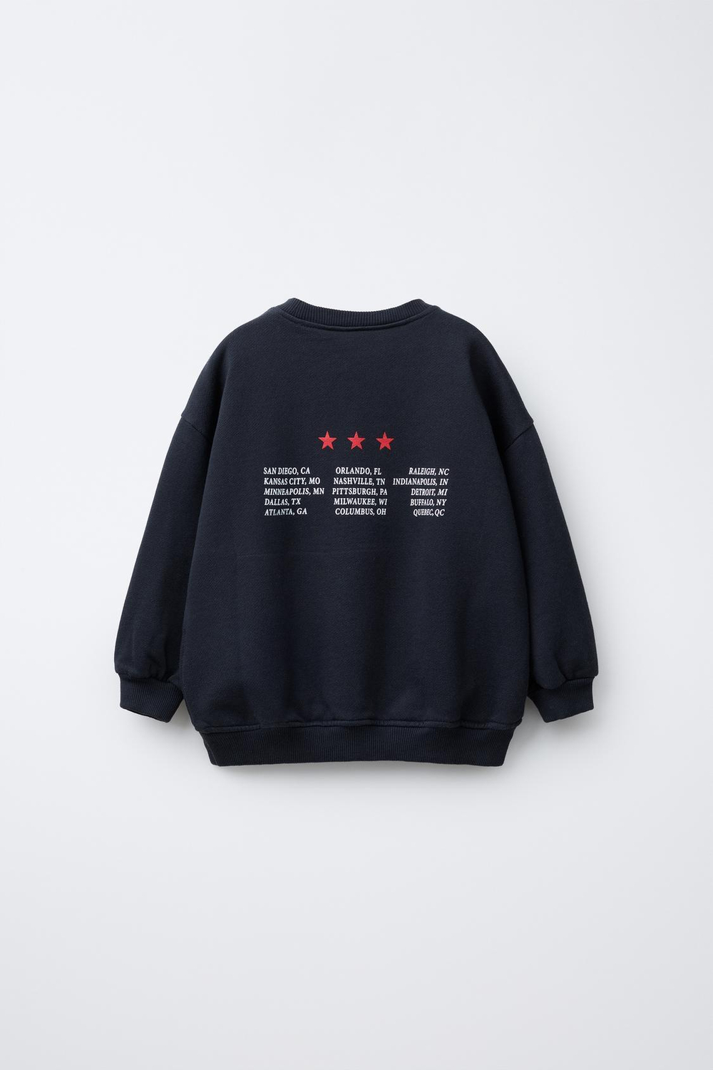 ZARA ТОЛСТОВКА С ФЛОКОВЫМ ПРИНТОМ ROLLING STONES ©, ЧЕРНЫЙ