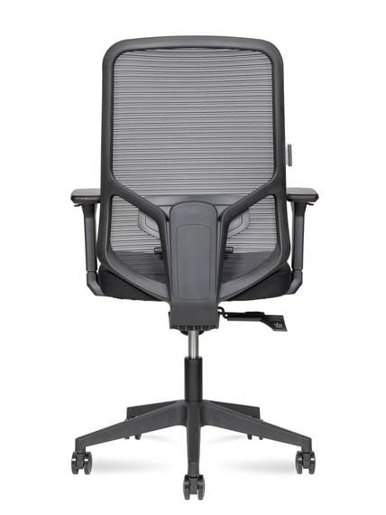 Кресло офисное Норден / Бэст LB / Best LB / черный пластик / черная сетка / черная ткань