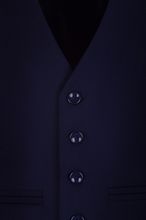 Темно-синий жилет из костюмной ткани STENSER