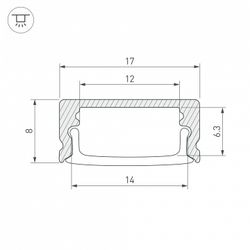 Профиль накладной Arlight SL-LINE 047947