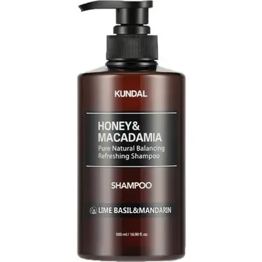 Шампунь с ароматом лайма и базилика Kundal Honey&Macadamia Shampoo Lime Basil&Mandarin, 500 мл