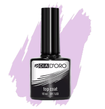 Dia D'oro Финиш для гель-лаков Top Coat, глянцевый, безлипкого слоя, 10 мл