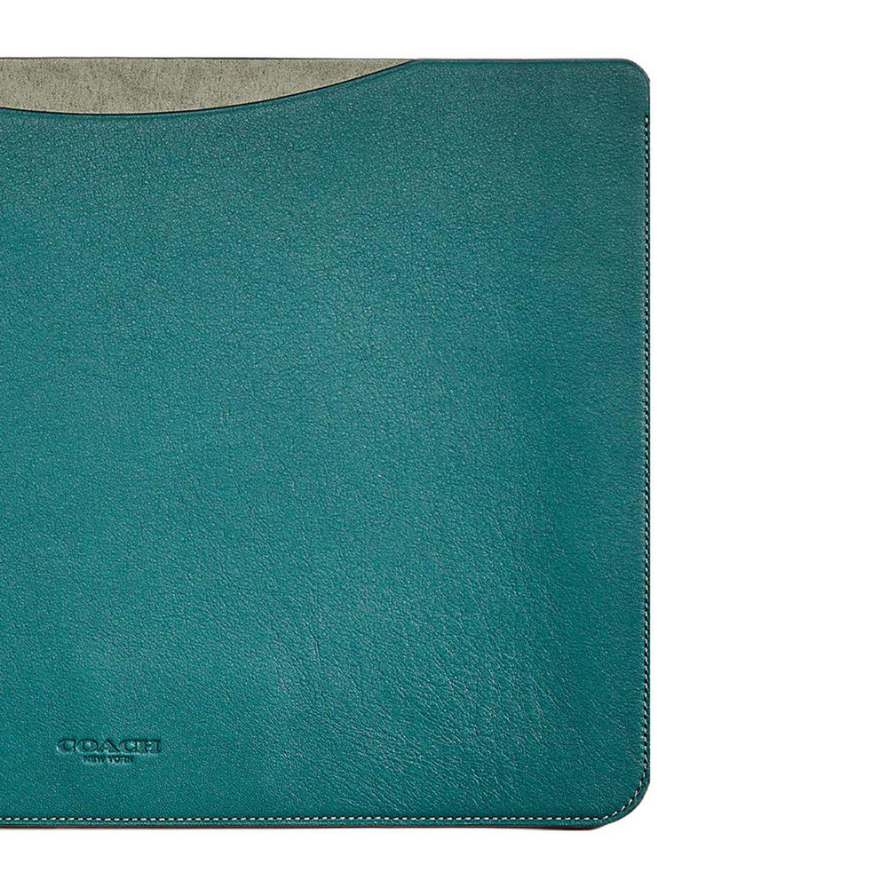 COACH Cow Leather Clutch Laptop Bag Large Women"s Blue