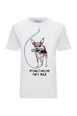 White T-shirt with dog