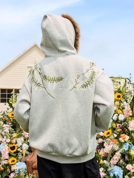 Худи HARSHandCRUEL "Flowers" Fur Hoodie