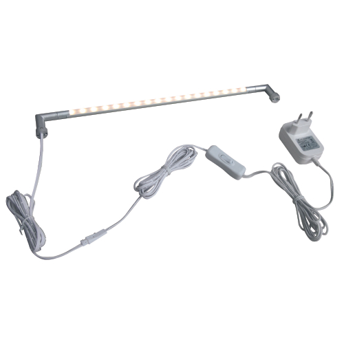 ULM-F31-5,5W/WW IP20 SILVER Светильник светодиодный поворотный для интерьерного освещения. В комплекте с адаптером. Длина 39 см. Материал корпуса алюм