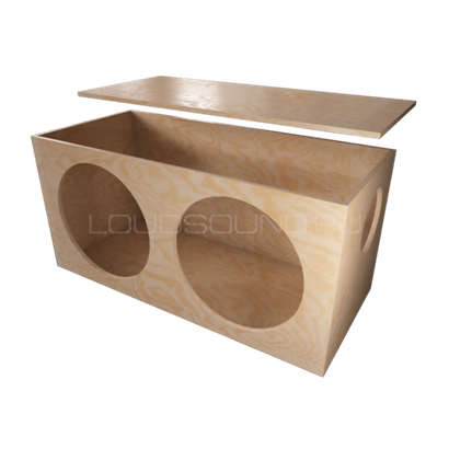 Короб-конструктор для сабвуфера 2х12", труба (фанера)