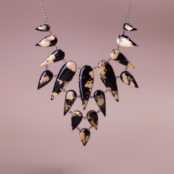 Колье Объёмное - Чёрное Золото