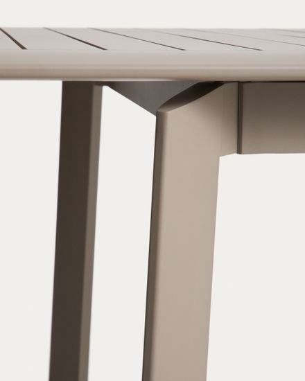 Раздвижной уличный стол Brela из алюминия цвета taupe 205(287) x 100 см