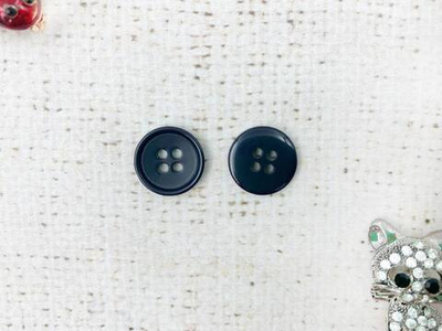 Пуговицы, d 1,5 см, 4 прокола, тёмно-синий
