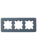 BRITE Рамка 3-местная РУ-3-2-Бр стекло графит RE IEK