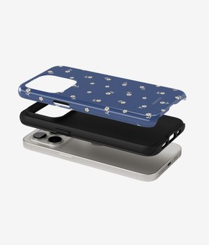 Чехол EARLY FLOWERS (синий) для iPhone