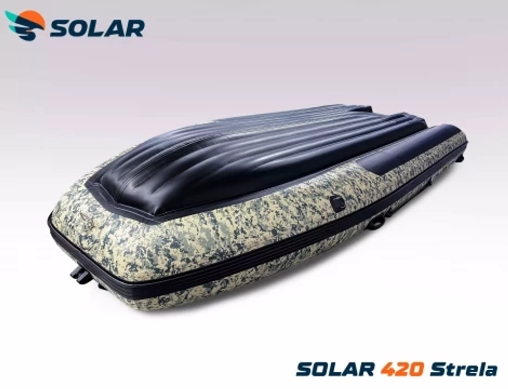Лодка надувная моторная solar-420 strela jet tunnel