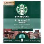 Starbucks, Nespresso®, Pike Place® обжарка, молотый, средняя обжарка, 8 алюминиевых капсул
