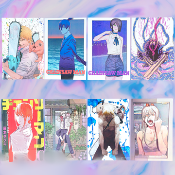 Набор постеров "Человек-бензопила", Chainsaw Man, 8 шт, 42х29см