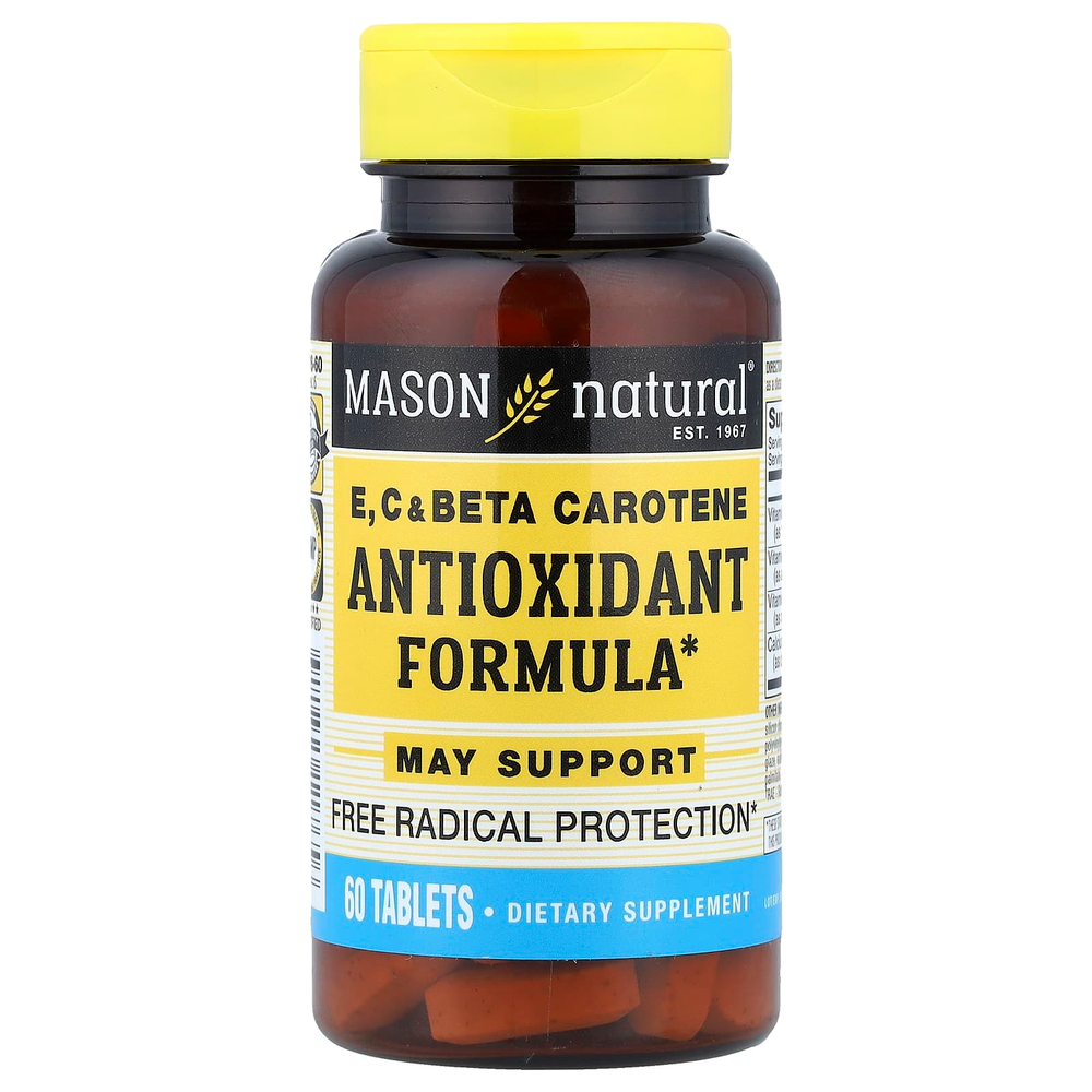 Mason Natural, Витамины E, C и бета-каротин, 60 таблеток