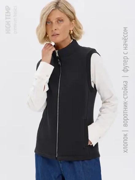 Жилет с начесом на молнии