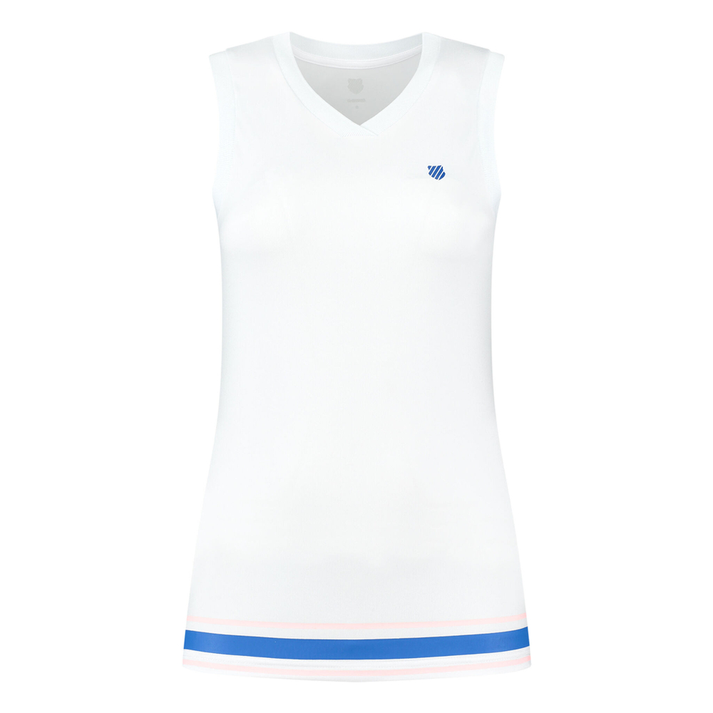 Женская теннисная майка K-Swiss Hypercourt Tank Top Women - White, Blue