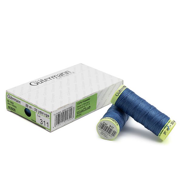 Нитки отделочные Gutermann Top Stitch 30 (30 метров), 5 кат. | 311 пыльно-синий